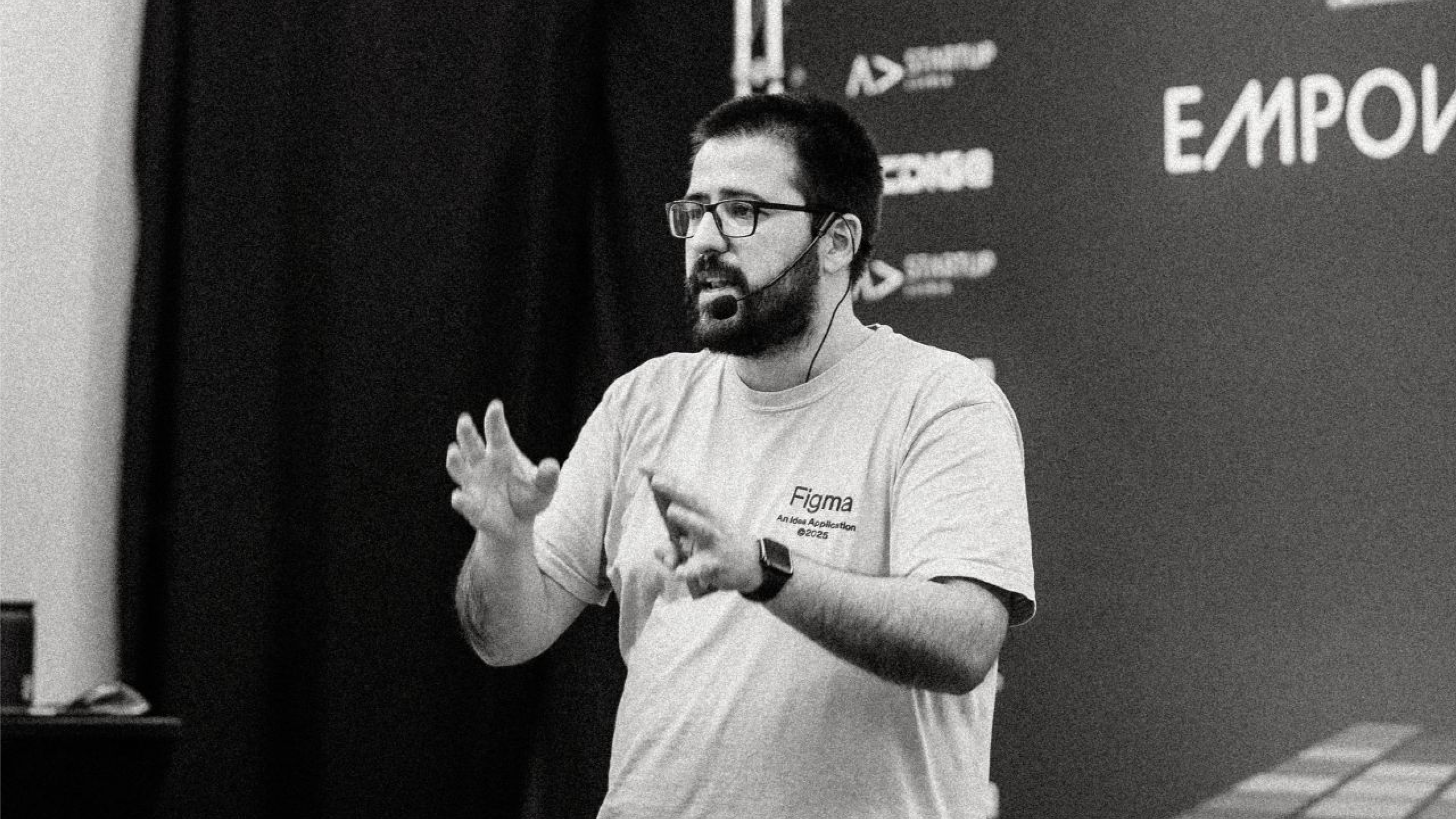 Portrait of bruno public speaking